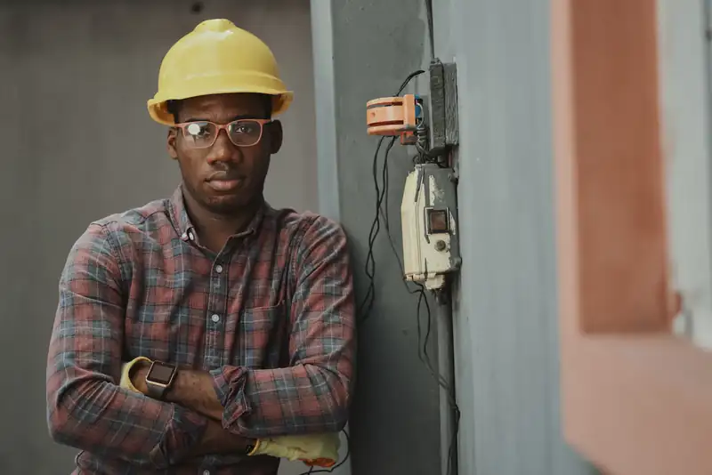 Xlectrical electrician on the job